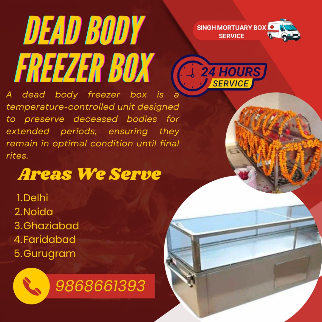 Dead body freezer box on rent